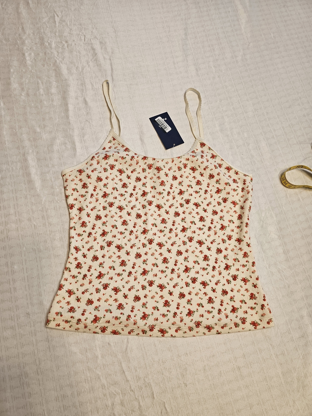 Parke x Target Floral Pointelle NWT Cream Red Camisole